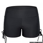 Century Star Women Boyshorts Swimsuit Bottom Adjustable Ties High Waist Swim Shorts Blackside Ruches B07MR98H27